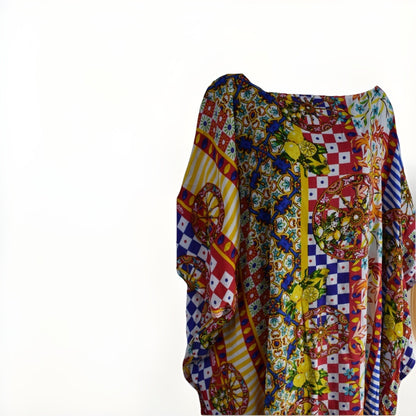 ANTICA SARTORIA 2024 SICILIAN WHEEL LONG MUMU/ KAFTAN/DRESS NWT  LAST ONE