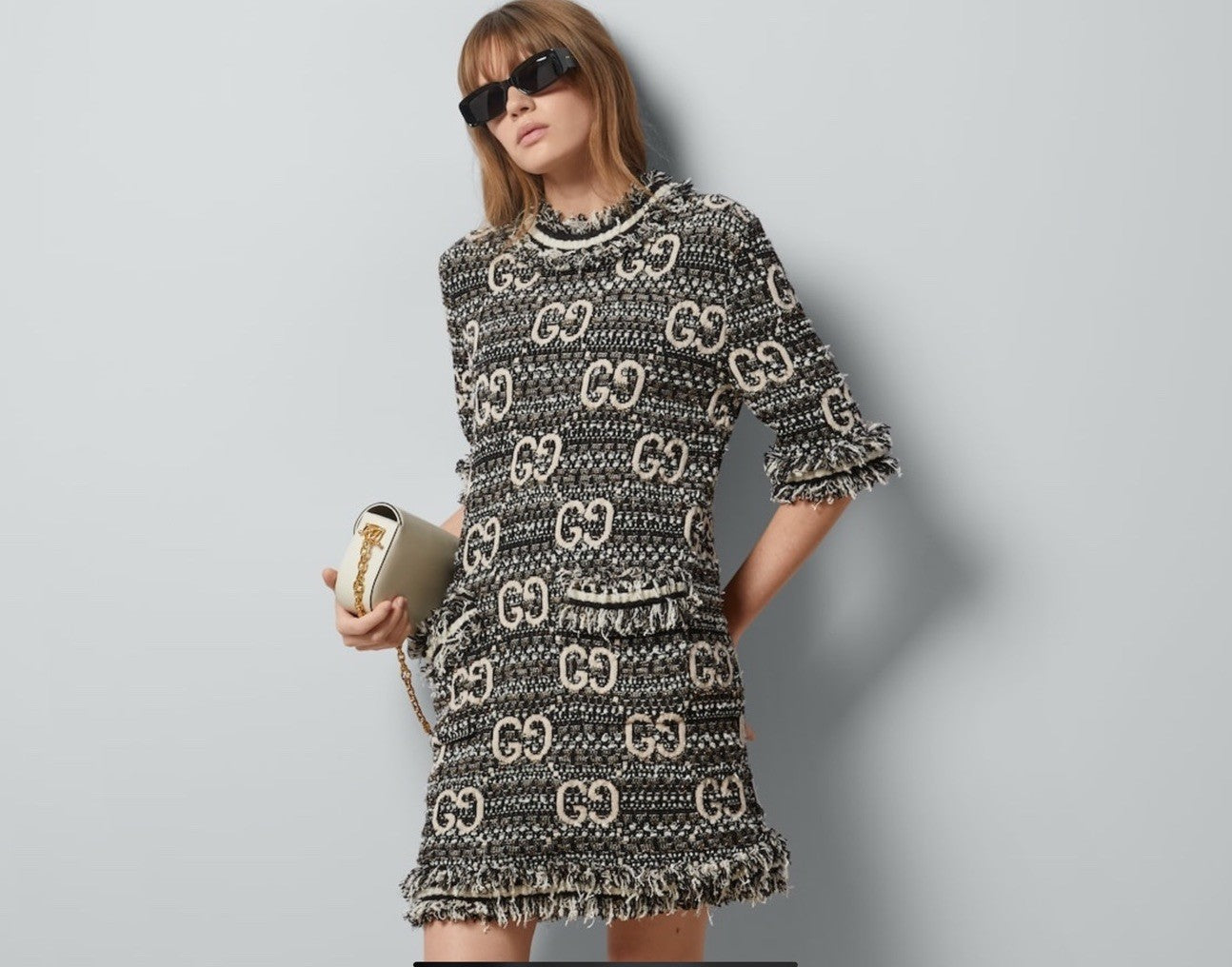 Gucci Women Boucle Mini Dress Gorgeous Large NWT