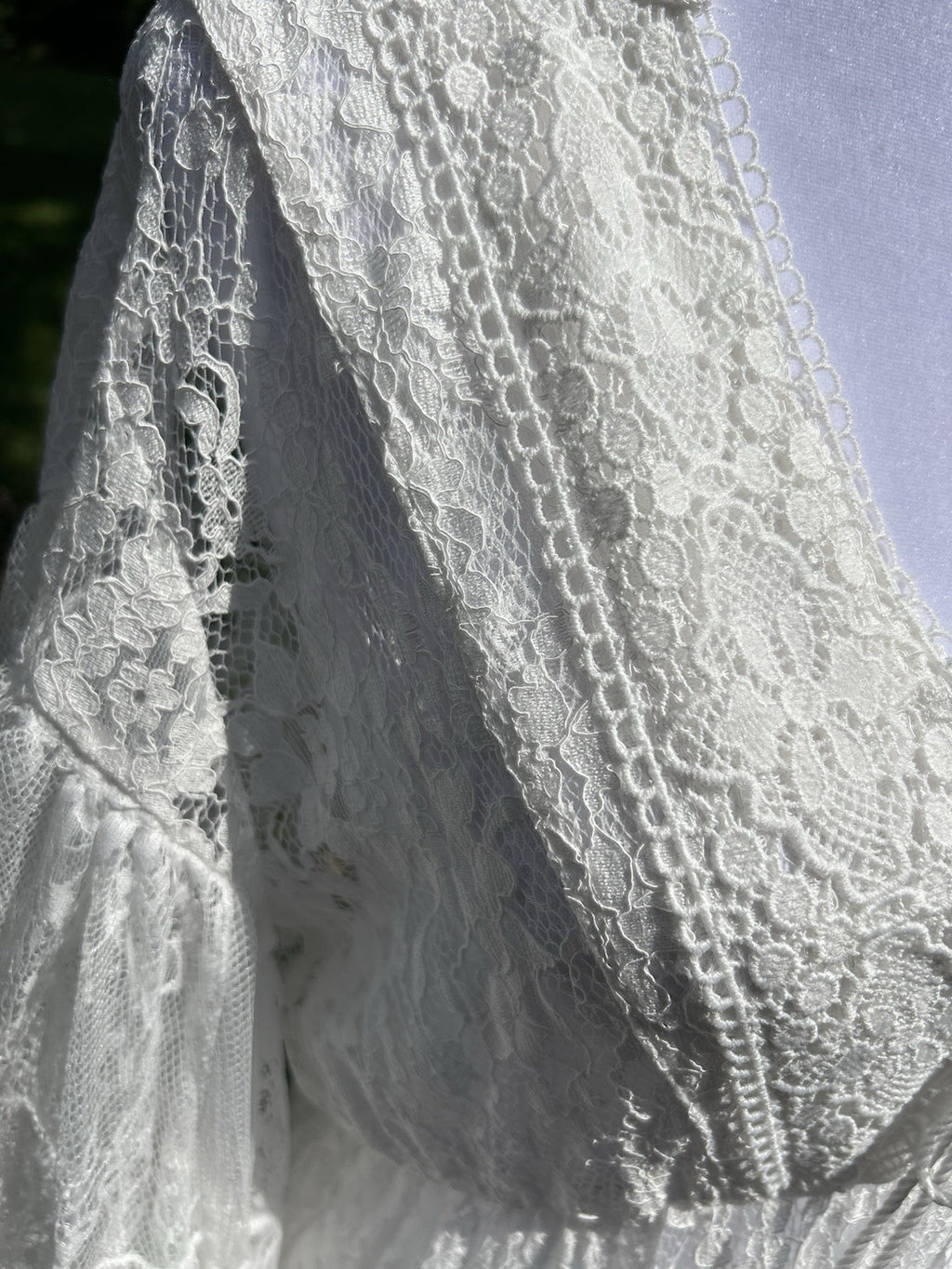 Antica Sartoria 2024 White Lace Embroidery Cinched Waist  Dress NWT O/S