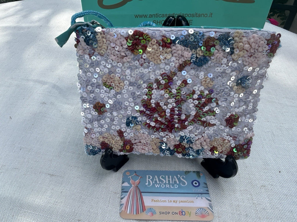 Antica Sartoria 2025 Coral Seashells Beaded Mini Clutch Nwt