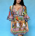 Antica Sartoria 2024 The Knights Are Back Green White Red Dress Nwt O/S