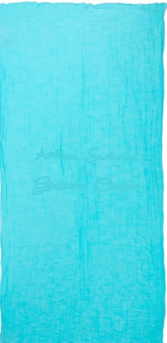 Antica Sartoria 2025 TURQUISE Cotton Scarf 40 X 70 NWT