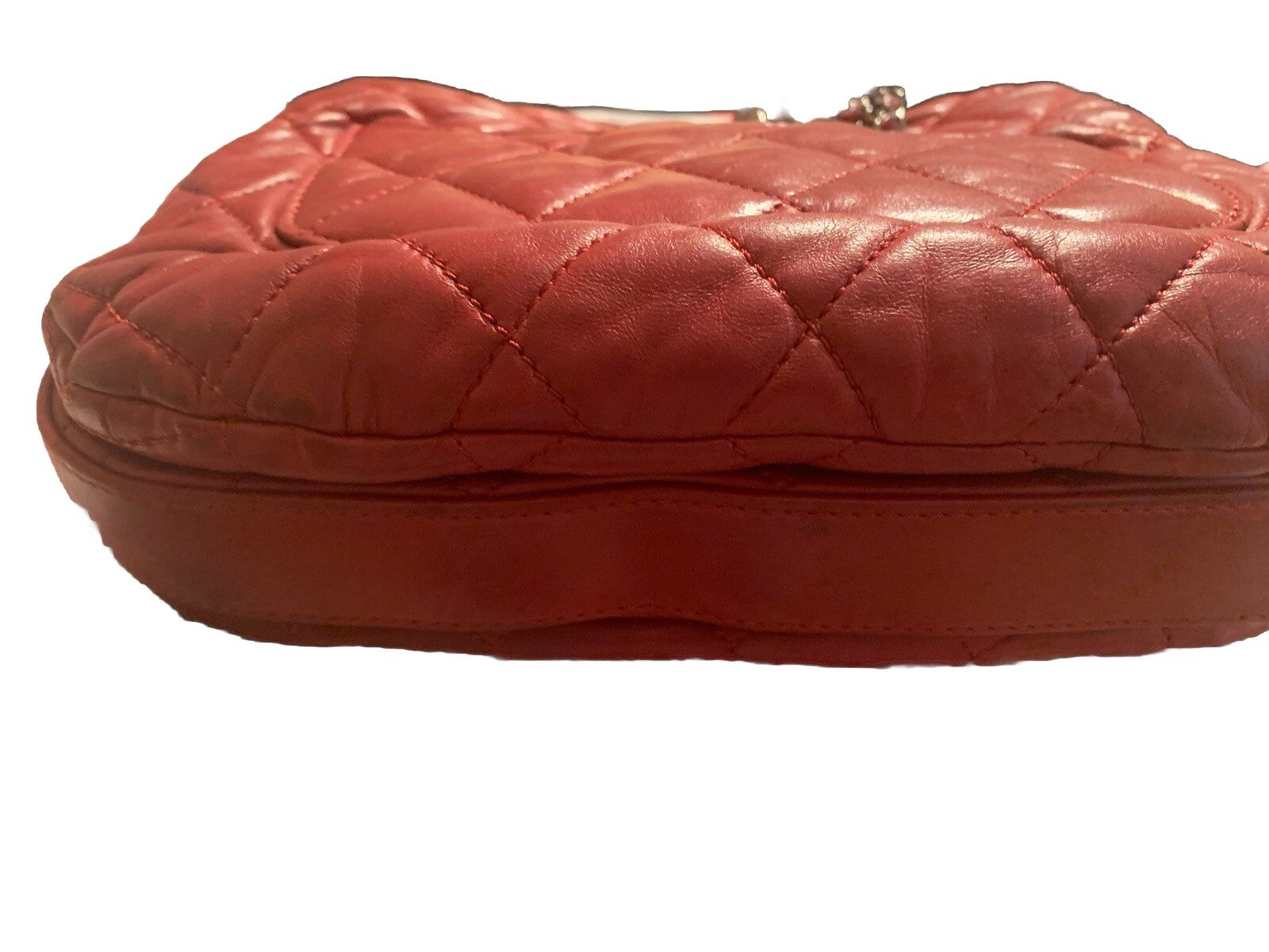 CHANEL ACCORDION FLAP BAG Burgundy In Quilted Leather