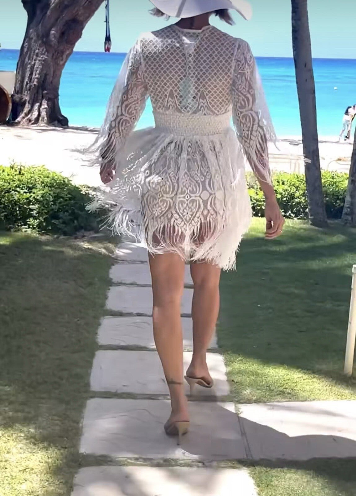 Antica Sartoria 2024 White Short Fringe Lace Dress 🤍🤍
