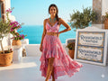Antica Sartoria 2026 Pink Paisley High Low Top Skirt Set NWT O/S