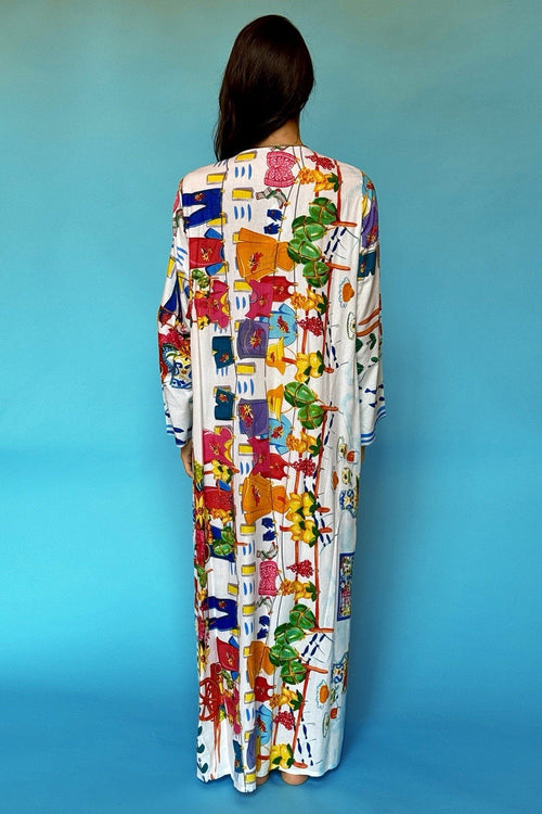 Antica Sartoria 2024 Scenes From Napoli Dress Kaftan Mumu NWT S/M