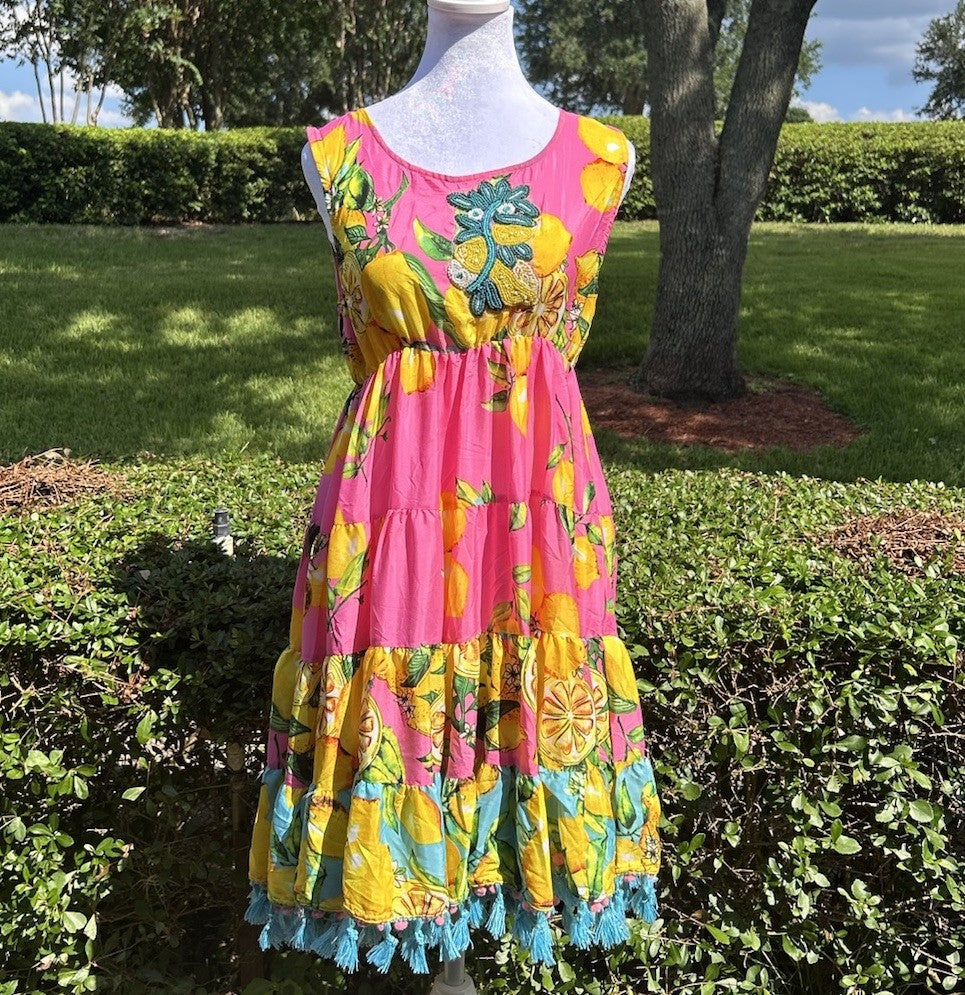 ANTICA SARTORIA SHORT SLEEVELESS MUMU/DRESS NWT OS