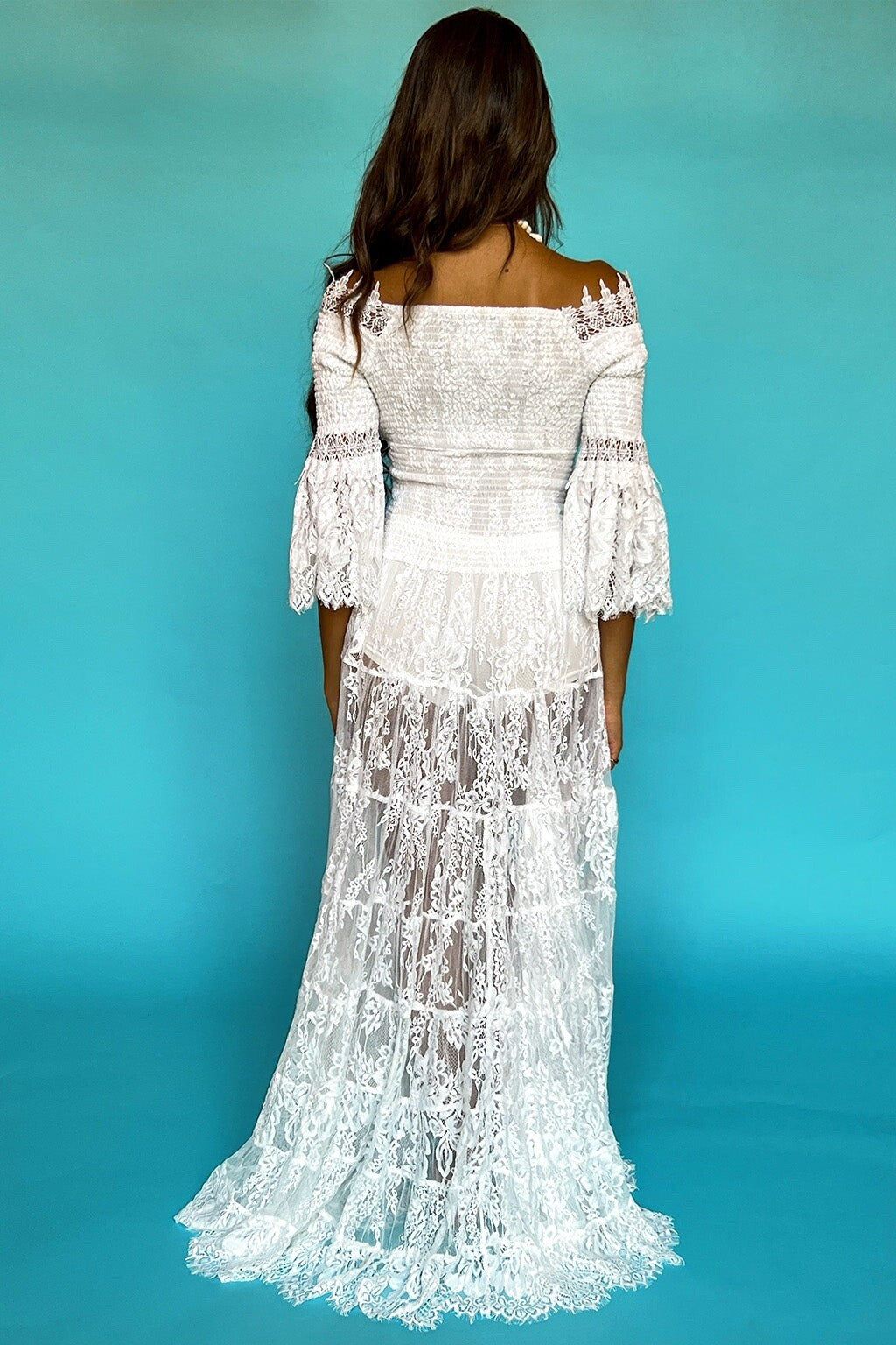 ANTICA Sartoria 2024 LACE OFF SHOULDER BOUSTIER STYLE DRESS NWT O/S