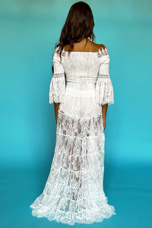 ANTICA Sartoria 2024 LACE OFF SHOULDER BOUSTIER STYLE DRESS NWT O/S