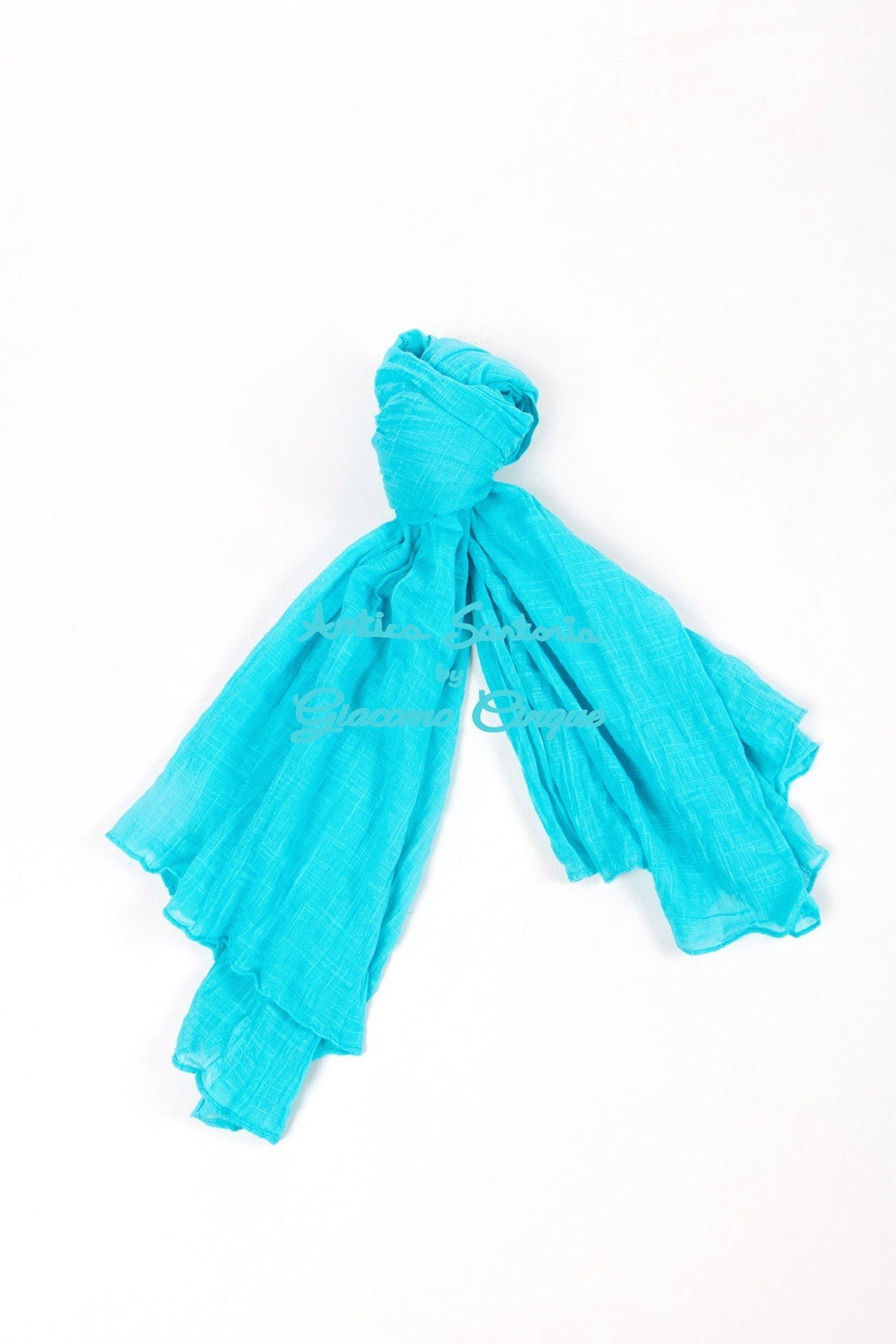 Antica Sartoria 2025 TURQUISE Cotton Scarf 40 X 70 NWT