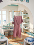 100% Cotton Rashasworld Rose 2 Pcs Midi Dress Gorgeous Made In Italy O/S
