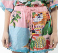 ANTICA SARTORIA 2025 CAPRI BY THE SEA GORGEOUS PINK / BLUE SHORTS NWT O/S