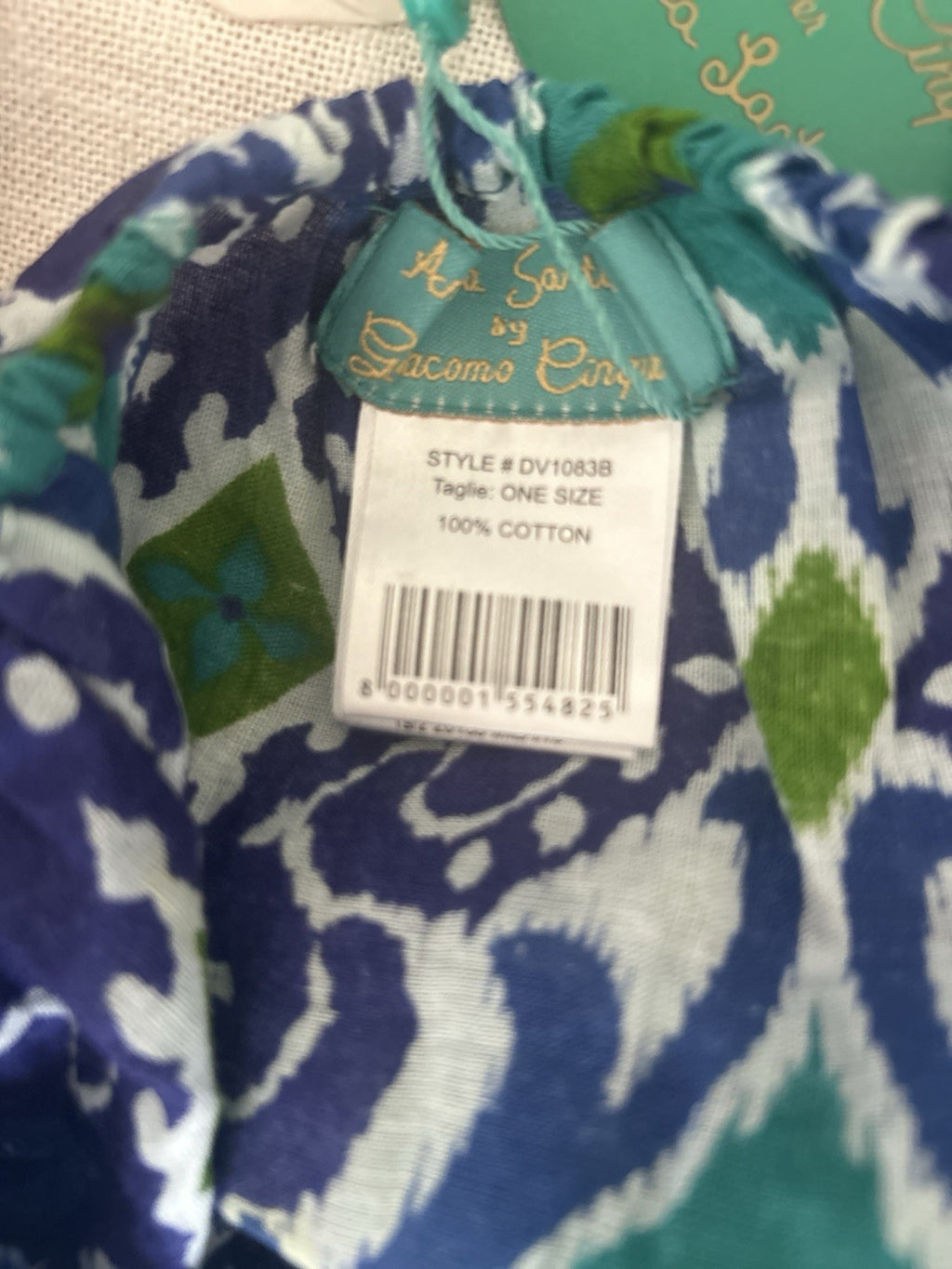 Antica Sartoria 2024 Gorgeous Bead Work Long Blue Green V Neck Halter Dress NWT