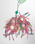 ANTICA SARTORIA PINK CIRCLES WITH NEON DANGLES EARRINGS NWT