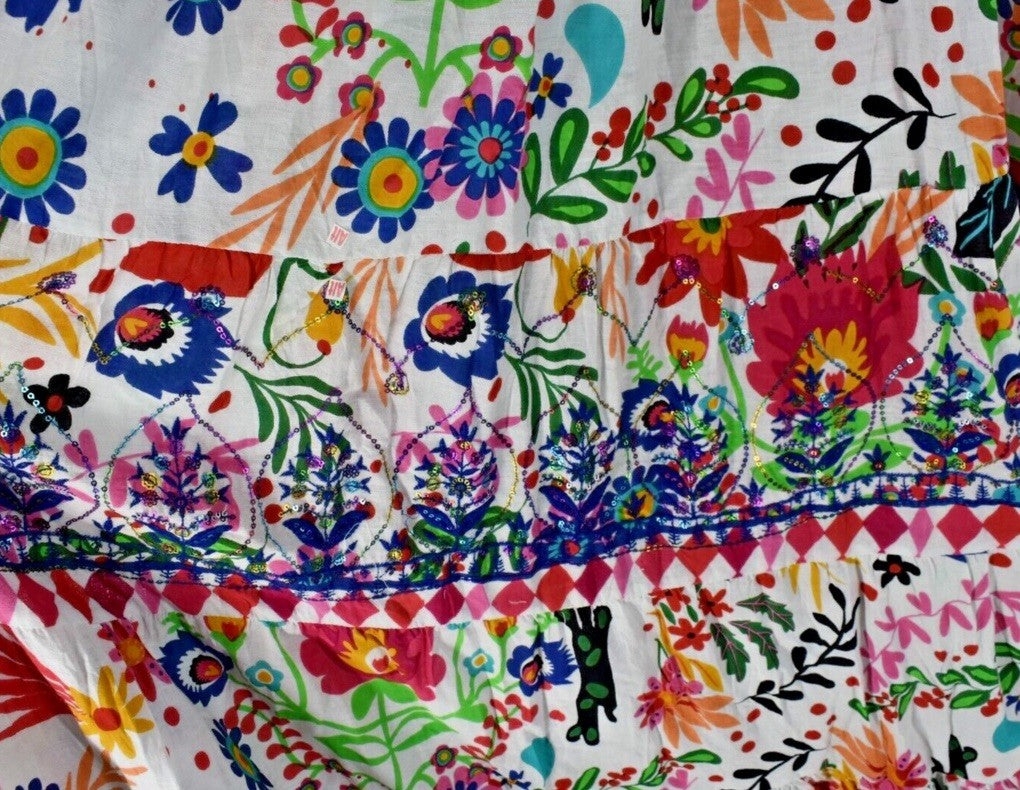 Antica Sartoria Gorgeous Flower Power Long Tie Top Dress Nwt O/S