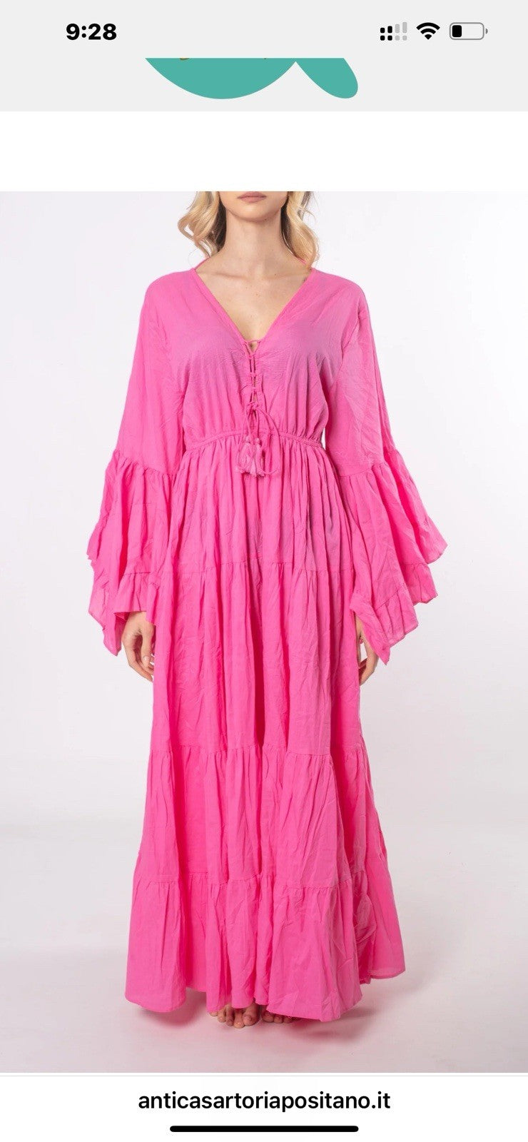Antica Sartoria 2025 Hot Pink Flare Long Dress Gorgeous NWT O/S