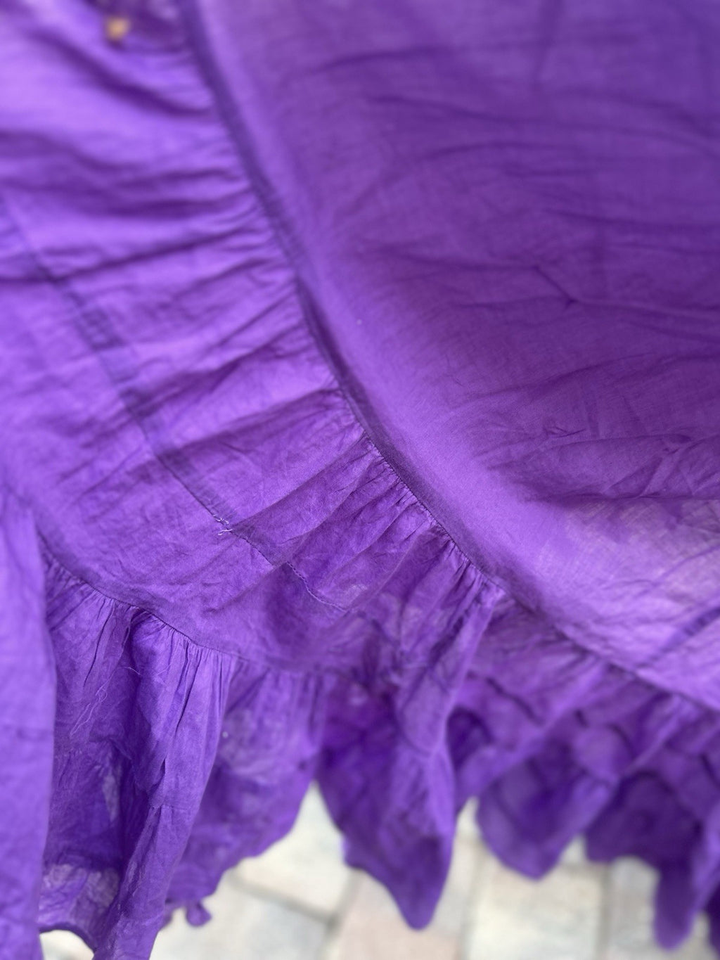 Antica Sartoria Purple Long Back Short Front Skirt & Beaded Top NWT POMPOM NWT