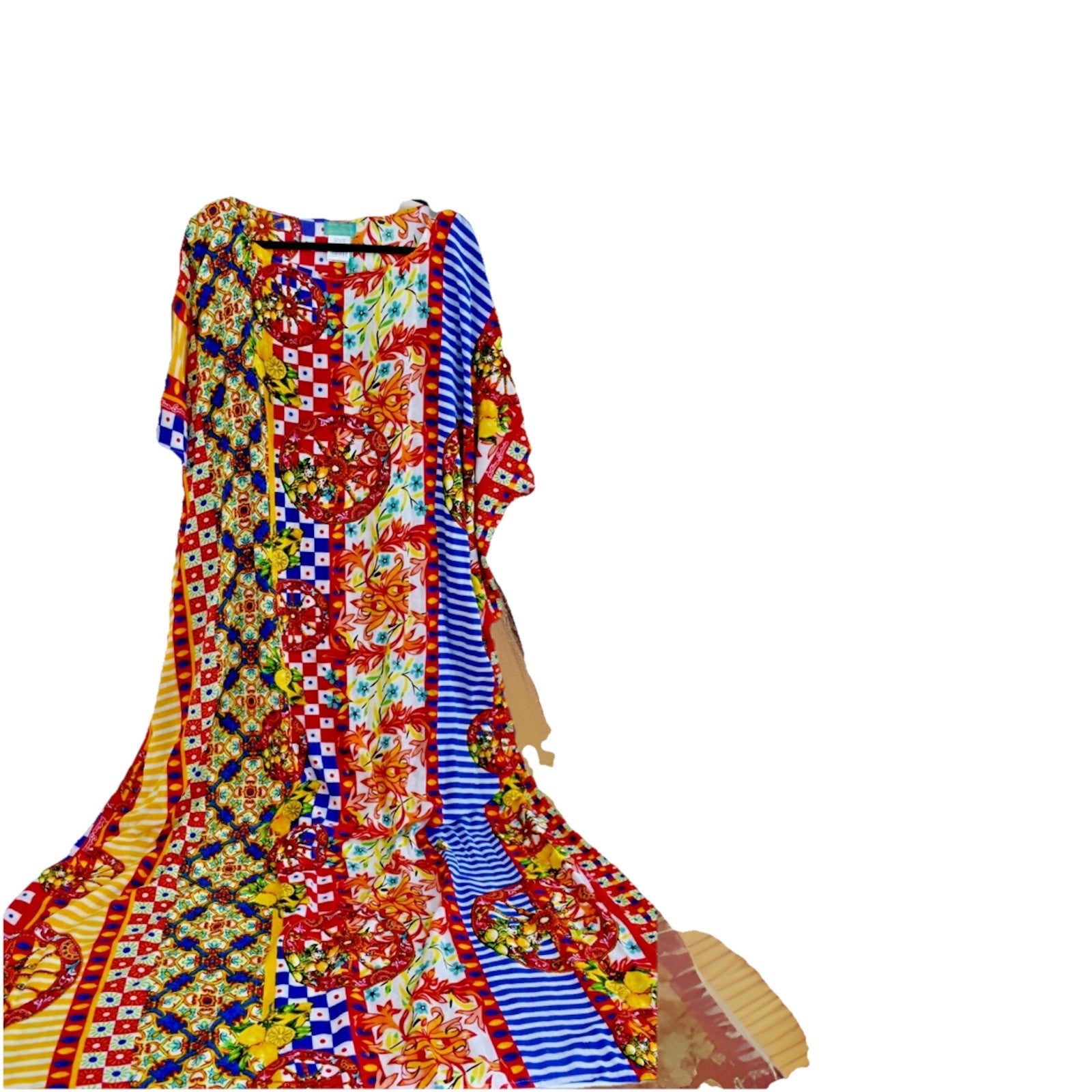 ANTICA SARTORIA 2024 SICILIAN WHEEL LONG MUMU/ KAFTAN/DRESS NWT  LAST ONE
