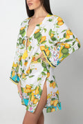 Antica Sartoria 2025 Green & Lemon Tunic Short Kaftan NWT S/M