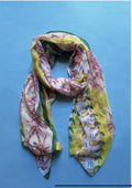 ANTICA SARTORIA 2024 LEMONS & THE SUN SCARF POLY CHIFON 40x70 NWT
