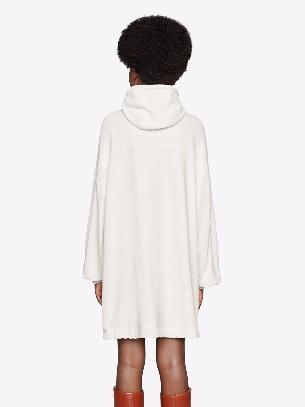 Gucci Cotton dress / Top with chenille Web Drawstring Hoodie New Size 40 Sale