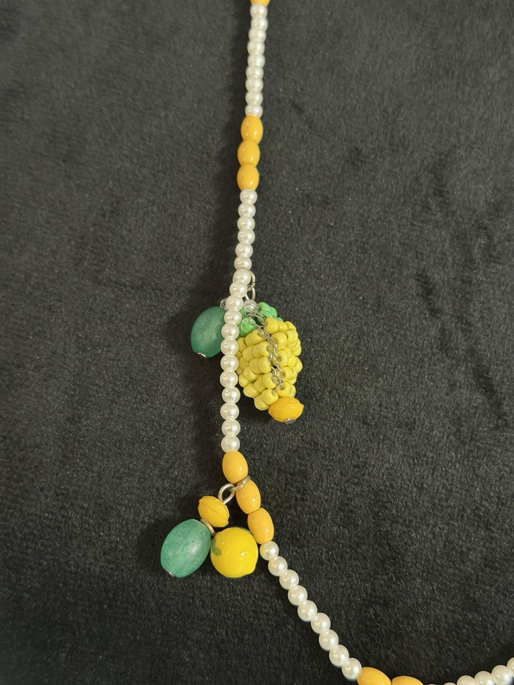Antica Sartoria 2025 Yellow Lemon Slice Beaded Necklace Nwt