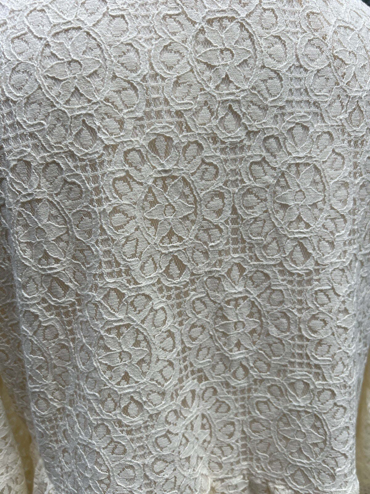 Made In Italy Like Antica Sartoria Gorgeous Nude Color Dress Embroidered Medium