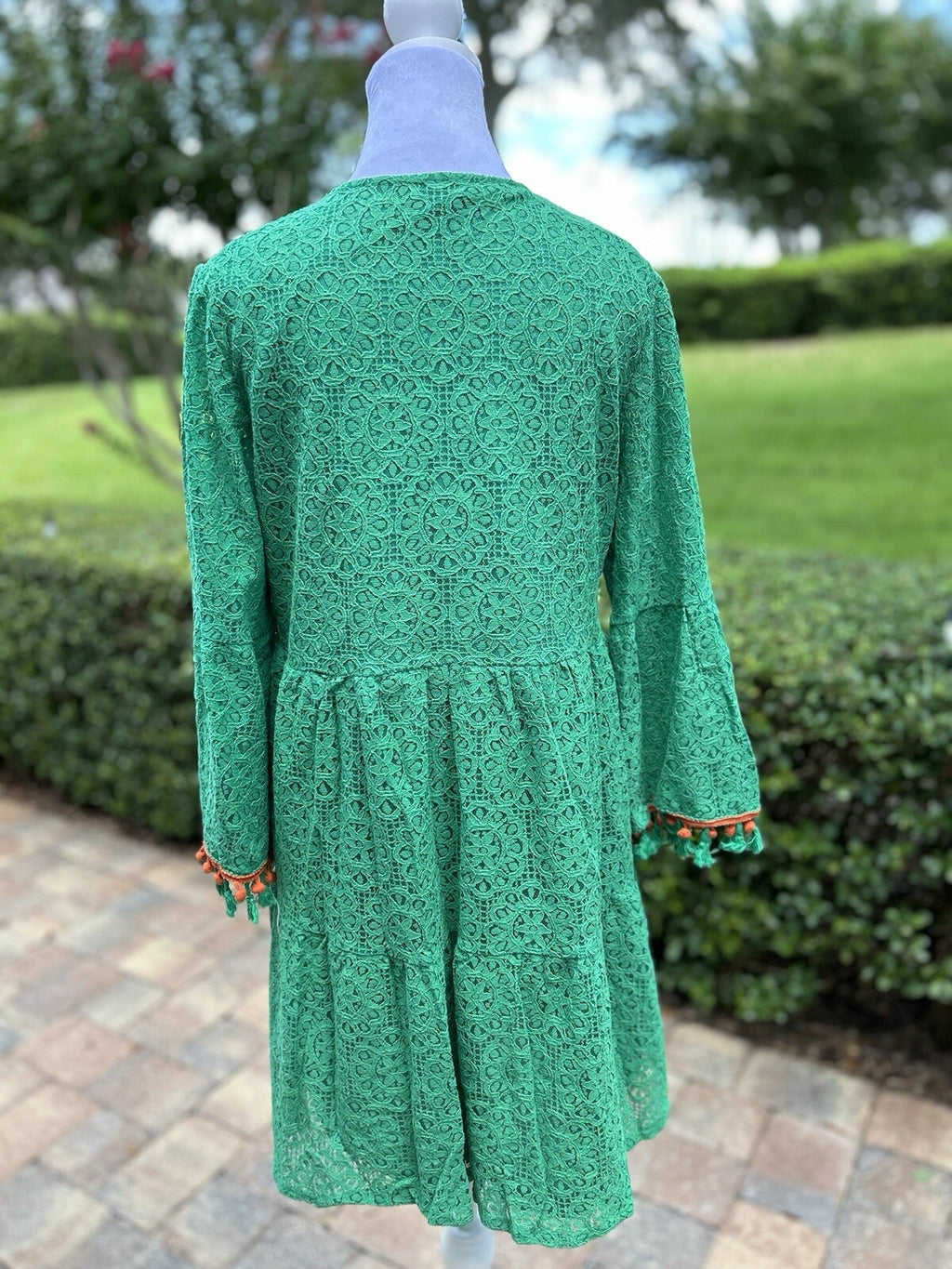 Made In Italy Dress Like Antica Sartoria Embroidered Gorgeous Green M
