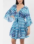 Antica Sartoria 2025 Blue And White Sailor Dress NWT O/S