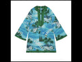 GUCCI LOVE PARADE souvenir from Los Angeles ocean print A LINE DRESS Size 42