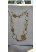 Chanel Camellia 18k Yellow Gold Flower Necklace Total Gold Weight 45.3G