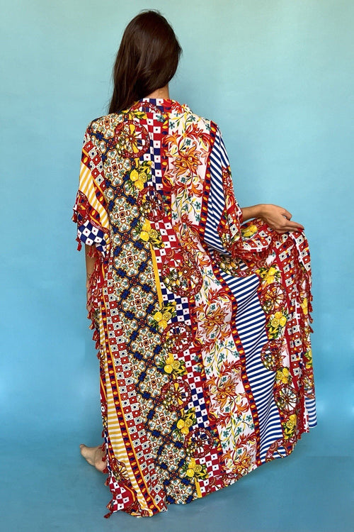 ANTICA SARTORIA 2024 SICILIAN WHEEL LONG MUMU/ KAFTAN/DRESS NWT  LAST ONE
