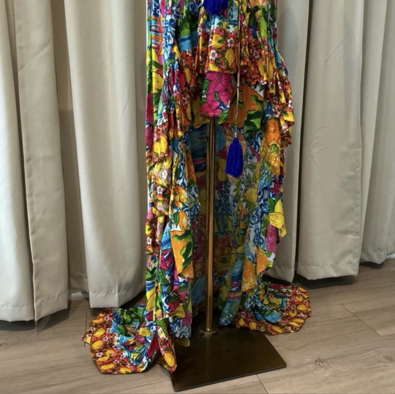 ANTICA SARTORIA 2024 CITY BY THE SEA SORRENTO LONG Back Short Front DRESS NWT OS