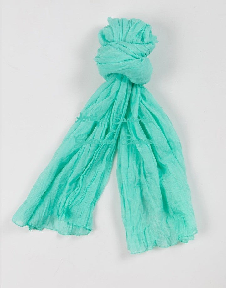 ANTICA SARTORIA 2025 AQUA COTTON SCARF  40x70