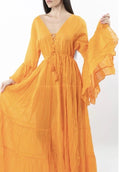 Antica Sartoria 2025 Long Orange Flare Dress NWT O/S