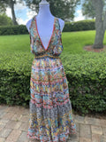 Antica Sartoria Leopard & Zebra Halter Top Backless Dress NWT O/S