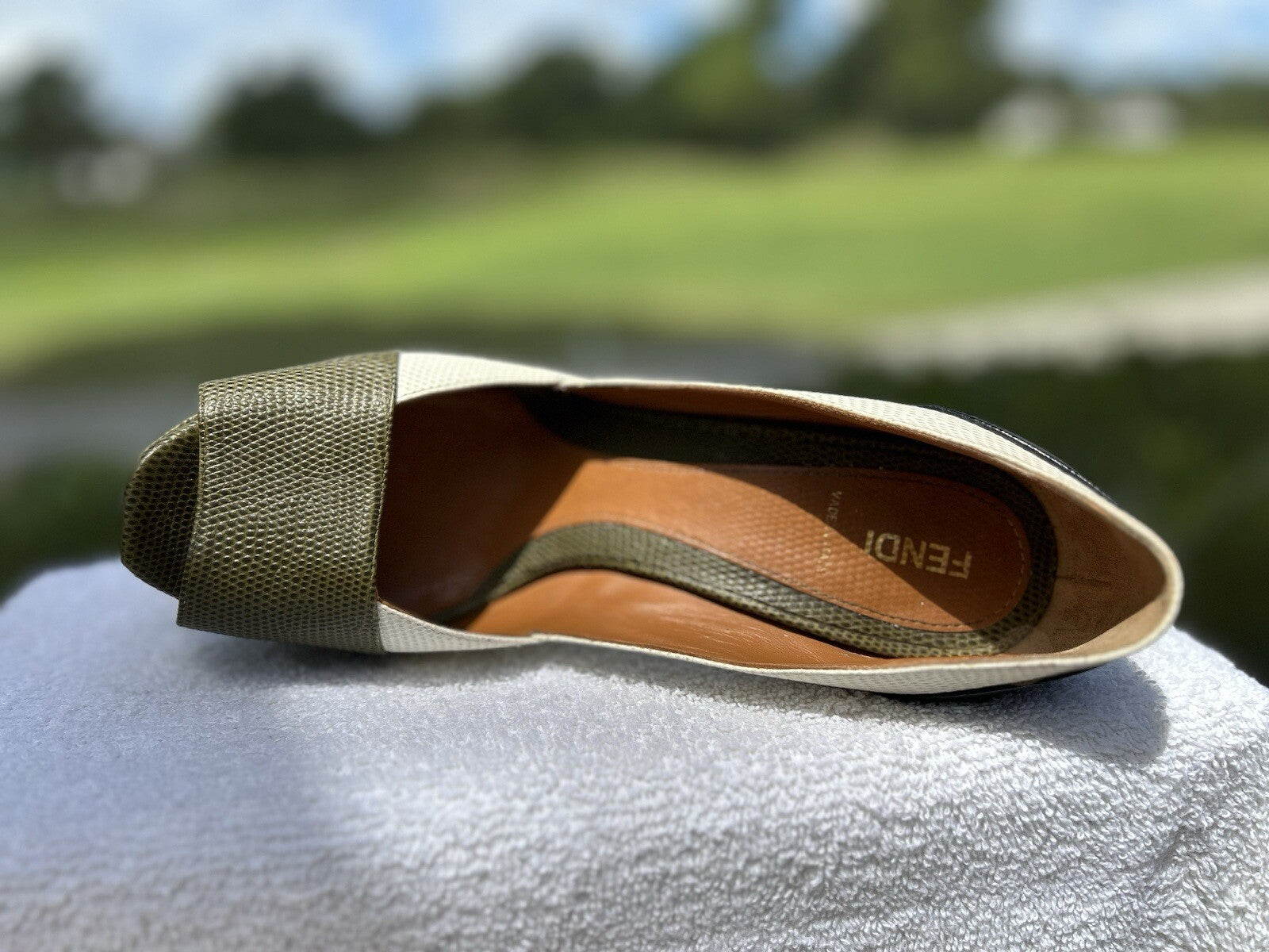 FENDI GORGEOUS MULTI COLOR HIGH HEELS STILLETO WEDGE SIZE 39 GORGEOUS RARE