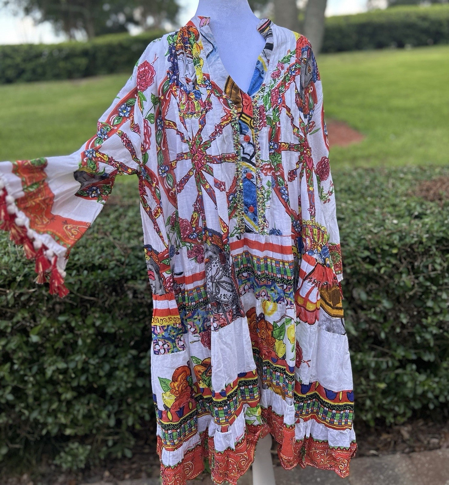 Antica Sartoria 2024 Scillian Wheel & Knights White Red Dress Beautiful NWT O/S