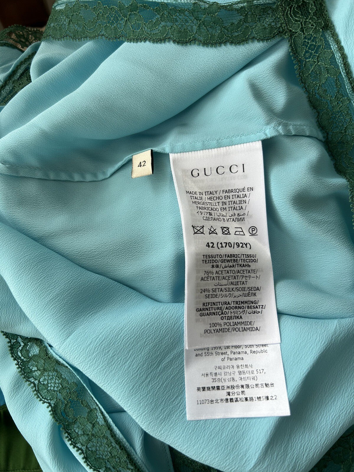 GUCCI LOVE PARADE souvenir from Los Angeles ocean print A LINE DRESS Size 42