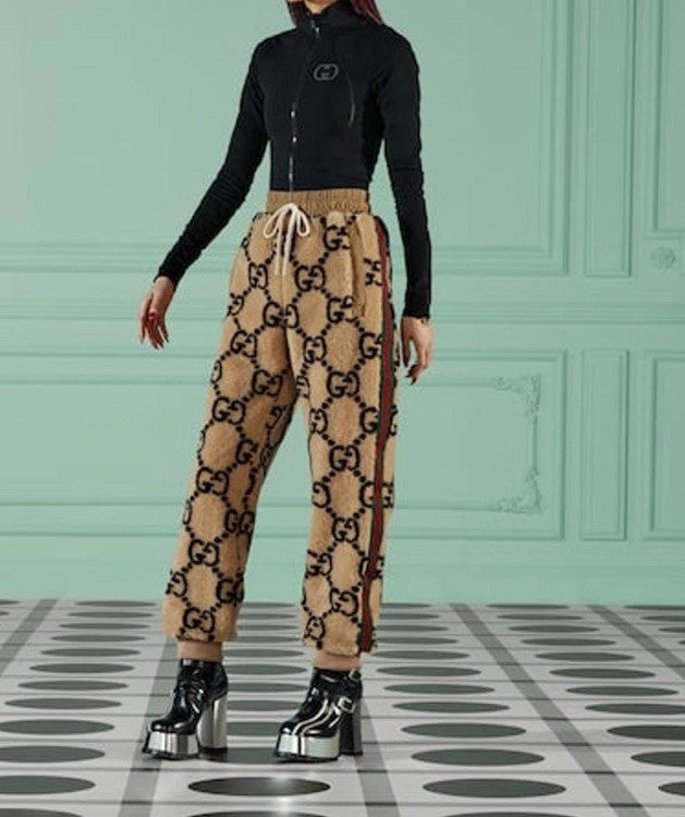 Gucci GG Jacquard Jogging Pants Size Large NWT Matching Jacket Available