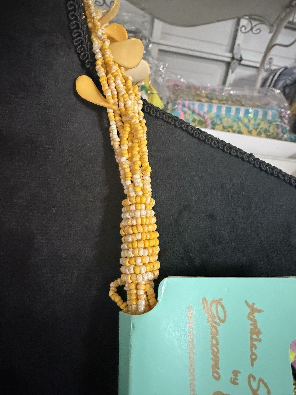 Antica Sartoria 2024 Yellow Lemon Pompom Beaded Necklace Nwt