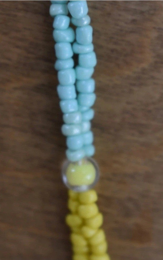 ANTICA SARTORIA 2025 RED YELLOW AQUA WITH LEMONS BEADED LOVELY NECKLACE NWT