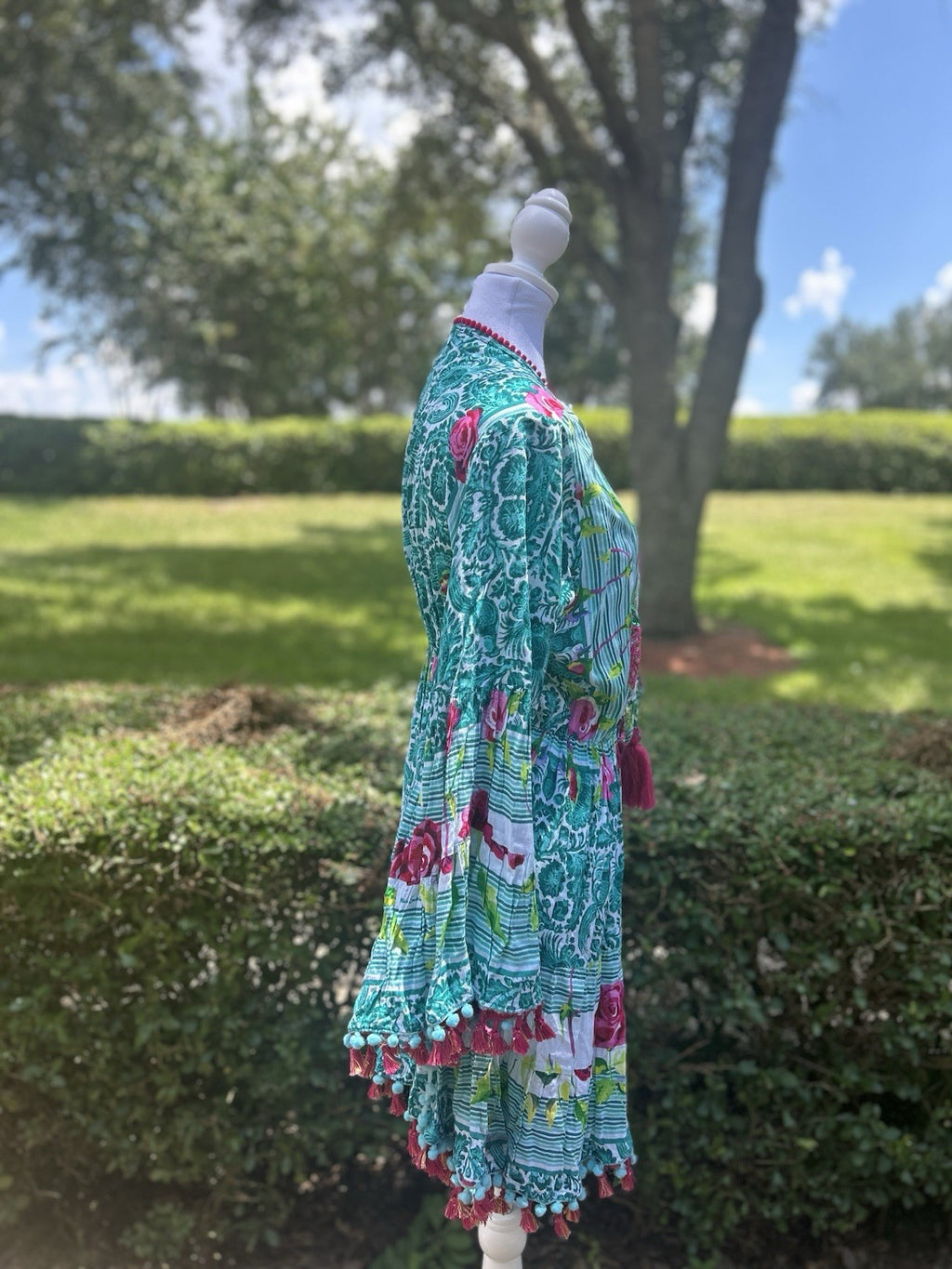 Antica Sartoria 2024 Scenes Of Napoli Beaded Waist Dress Nwt O/S