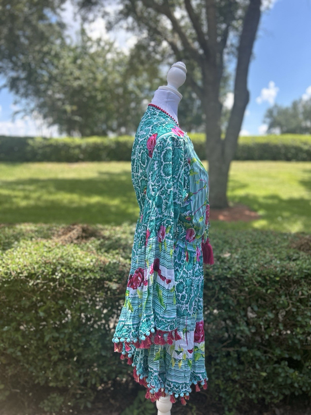 Antica Sartoria 2024 Scenes Of Napoli Beaded Waist Dress Nwt O/S