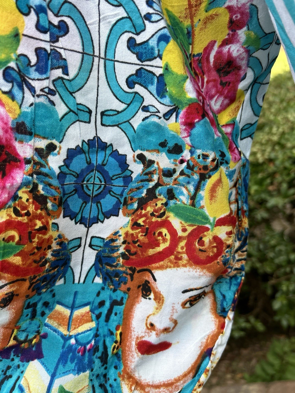 Antica Sartoria 2024 Ladies And Flowers Long Button Dress Kaftan NWT S/M