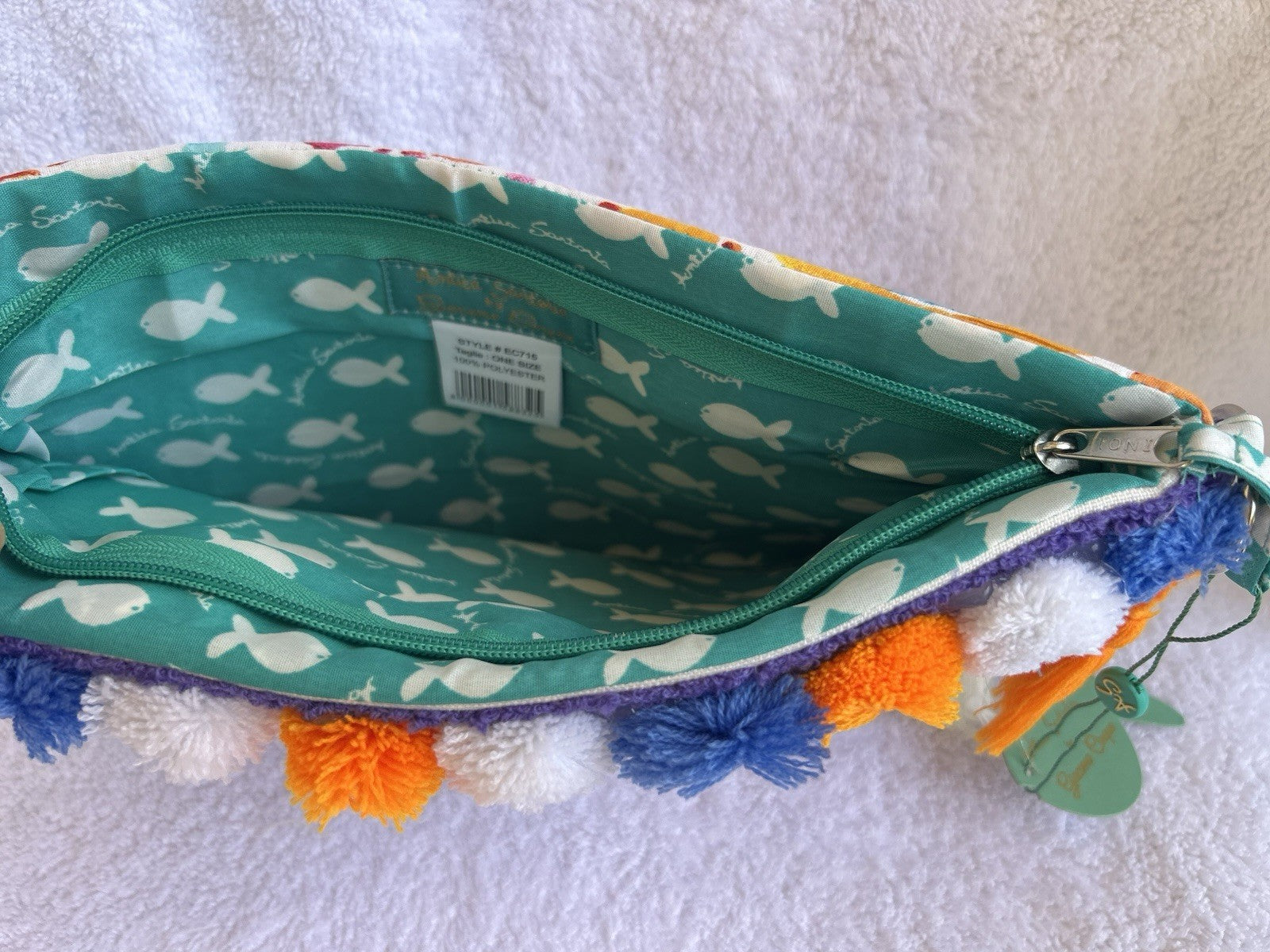 ANTICA SARTORIA 2025 BLUE EYE CLUTCH BAG NWT PRETTY