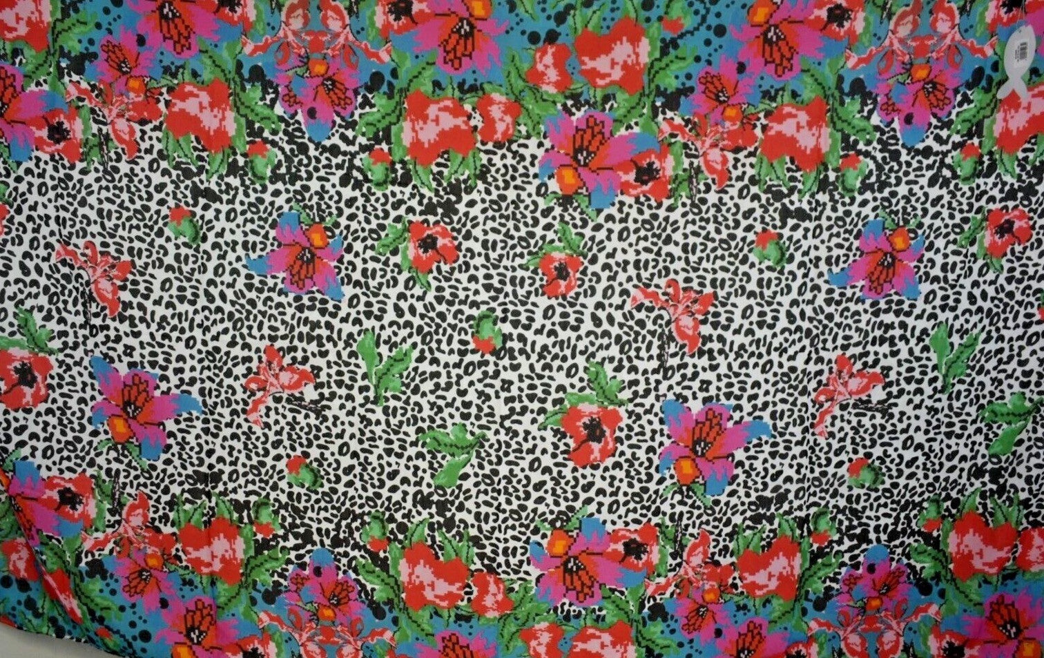 Antica Sartoria Leopard And Flowers 40 X 70 Scarf Nwt