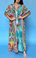 Antica Sartoria 2024 Lemons Coral Asian Long Poncho /Mumu / Kaftan NWT LAST ONE