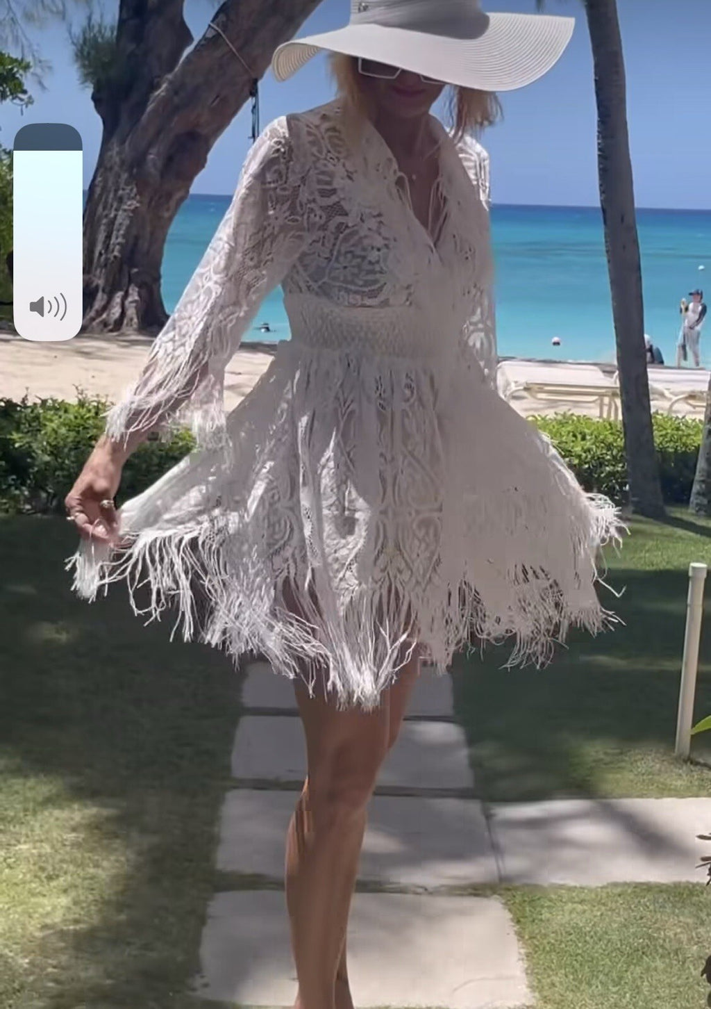 Antica Sartoria 2024 White Short Fringe Lace Dress 🤍🤍