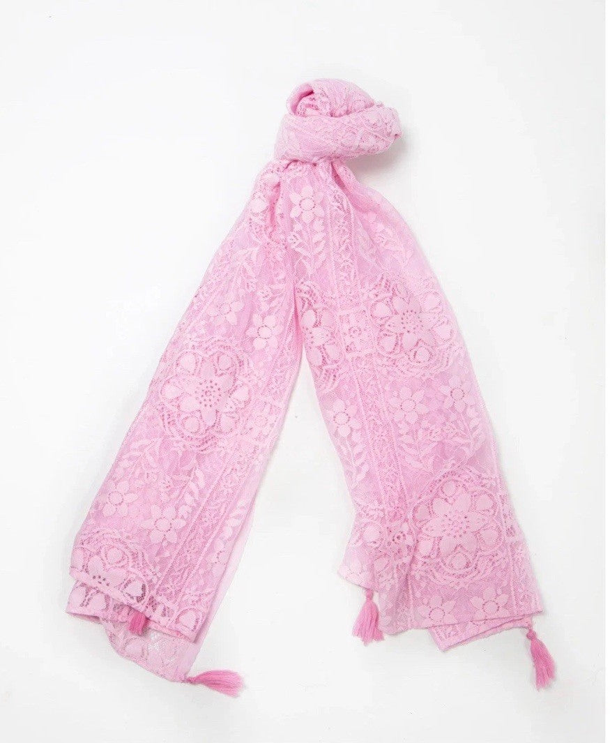 Antica Sartoria 2025 Gorgeous Lace Scarf  Sarong Pink NWT
